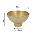 Axyaa Golden Metal Vase: Minimalist Round Plant Pot for Room Aesthetic Decor