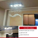 Axyaa Nordic Crystal LED Rectangle Chandelier for Modern Home, Office, and Hotel Lighting