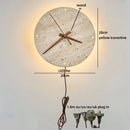 Axyaa Wabi Sabi LED Wall Lamps Yellow Travertine Stone Clock Stair Light