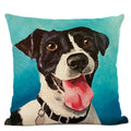 Cute Bulldog Hand-Painted Linen Pillowcase by Axyaa Teddy Collection