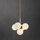 Axyaa Marble Pendant Light: Modern LED Hanging Lamp for Dining Room