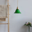 Axyaa White Green LED Pendant Chandelier Glass Iron Nordic Hanging Lamp Modern