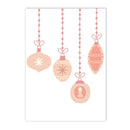 Axyaa Merry Pink Christmas Wall Art Canvas, Kids Room Decor, Nursery Posters, Nordic Design.