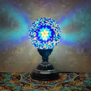 Axyaa Vintage Turkish Mosaic Table Lamp Handcrafted Art Deco Bedside Night Light