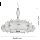 Axyaa Airship Silk Nordic Chandelier for Bedroom, Living Room, Dining Room - LED