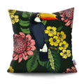 Axyaa Tropical Plant Parrot Decorative Pillow Cover - Flowers Sofa Cushion Case