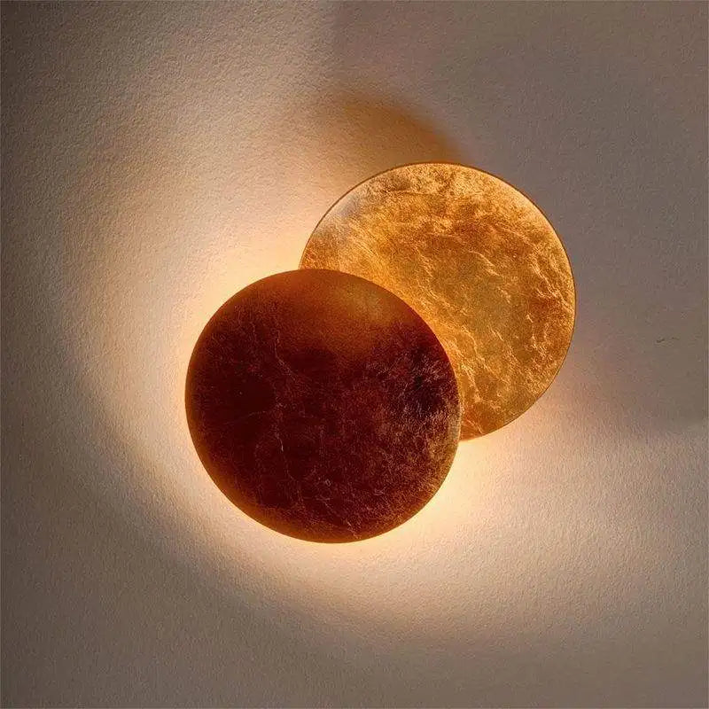 Axyaa Nordic Minimalist Moon LED Wall Light [Gold/Silver]