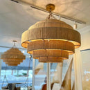 Axyaa Rattan Pendant Light: Wabi-sabi Style Creative LED Chandelier for Home & Restaurant