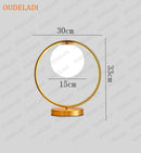 Axyaa Frosted Glass Ball Table Lamp Gold Silver Brass Black Study Bedroom Lighting