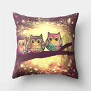 Axyaa Cute Owl Cushion Cover for Home Sofa Bedroom Decor