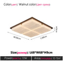 Axyaa LED Walnut Ceiling Lamp: Retro Aesthetic Wabi-sabi Master Bedroom Light