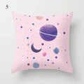 Axyaa Pink Psychedelic Landscape Print Pillowcase for Bedroom Living Room