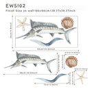 Axyaa Sharks Wall Decals | Ocean Animal Sticker | Under The Sea Nursery Decor