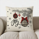 Axyaa Christmas Trees & Snowflakes Decorative Pillow Cover for Sofa, Bedroom, Car