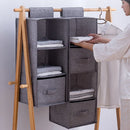 Axyaa Wardrobe Hanging Organizer: Collapsible Shelf Storage for Clothes