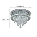 Axyaa Crystal LED Ceiling Chandelier for Kitchen Living Room Chrome Lighting