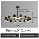 Axyaa Nordic Chandelier LED Light Modern Indoor Lighting Decoration for Living Room & Dining Area