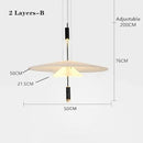 Axyaa UFO LED Pendant Lights - Modern Saucer Hanging Lamp for Home Decor
