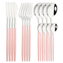 Axyaa 16-Piece Stainless Steel Cutlery Set Dinnerware Flatware Kitchen Tableware