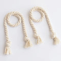 Nordic Tassel Tieback Curtain Clips by Axyaa - Beige Linen Straps, Home Decor