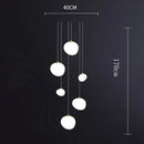 Axyaa Nordic Pendant Chandelier for Dining Room, Living Room, and Stair Lighting