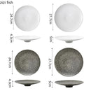 Axyaa High Foot Ceramic Plate for Restaurant Steak Sushi Molecular Cuisine Tableware