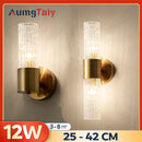 Axyaa Modern Metal Glass Wall Sconce for Bedroom and Home Decor
