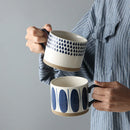 Axya 450ML Ceramic Coffee Mug with Handle - Retro Nordic Style Large Capacity