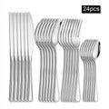 Axyaa 30-Piece Stainless Steel Cutlery Set - Ideal for Restaurants and Hotels