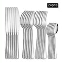 Axyaa 30-Piece Stainless Steel Cutlery Set - Ideal for Restaurants and Hotels