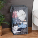 Axyaa Double-Layer Mesh Laundry Basket with Handles for Travel, Dorm & Home