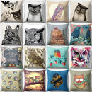 Axyaa Cute Owl Cushion Cover for Home Sofa Bedroom Decor