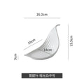 Axyaa Ceramic Sushi Plates | Creative Solid Color Dinnerware | Irregular Shape Snack Dishes