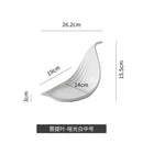 Axyaa Ceramic Sushi Plate Set - Creative Irregular Shape Solid Color Dinnerware
