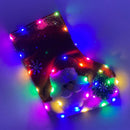 Axyaa LED Light Santa Claus Socks - Colorful Sparkly Xmas Party Decoration