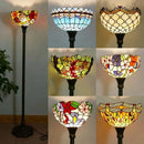 Axyaa Stained Glass Tiffany Floor Lamp - Vintage American Retro Style