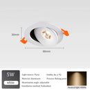 Axyaa LED Downlight: Dimmable COB Spotlight, 360° Adjustable, Home Decor Lighting