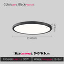 Axyaa LED Modern Ceiling Lamp | Ultra-Thin Italian Style | Bedroom, Living Room, Study Lighting