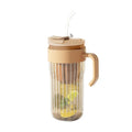 Axyaa Large Capacity Glass Sports Water Bottle with Straw for Summer Outdoor Activities