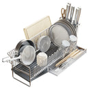Axyaa Dish Drying Rack with Drainboard and Utensil Holder for Kitchen Counter