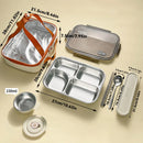 Axyaa Stainless Steel Bento Lunch Box with Lid | Durable Food Container for Kids