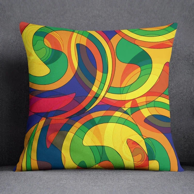 Axyaa Abstract Pillowcase: Sofa Cushion Cover for Living Room & Bedroom