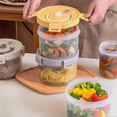 Axyaa 1100ml Clear Plastic Food Container Leak-proof Lunch Box