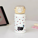Axyaa Kawaii Cat Bow-tie 500ml Thermos Water Bottle - Stainless Steel Tumbler