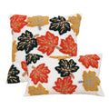 Axyaa Retro Colored Embroidered Pumpkin Maple Leaf Pillowcase