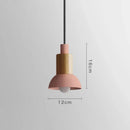 Axyaa Nordic Wood Pendant Lights Modern Macaron LED Hang Lamp Kitchen Bar Loft E27