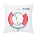 Axyaa Cartoon Sailboat Hot Air Balloon Lighthouse Cushion Cover