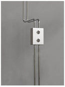 Axyaa Stainless Steel LED Floor Lamp with Transparent Glass Shade Home Decor Lighting