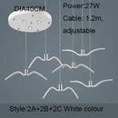Axyaa Nordic Seagull Chandelier: Resin Brokis Night Birds Pendant Lamp