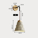 Axyaa Wabi Sabi Cement LED Wall Sconce for Minimalist Home Decor